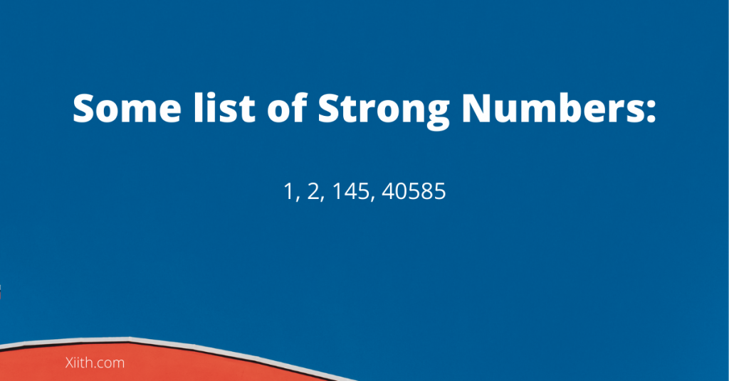 go program to check a number is a strong number or not