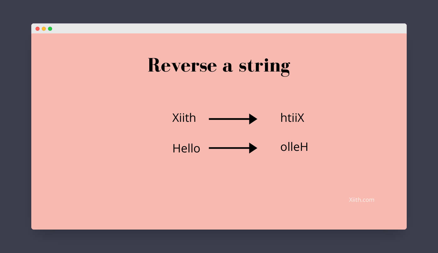 C++ Program to reverse a string without using library function