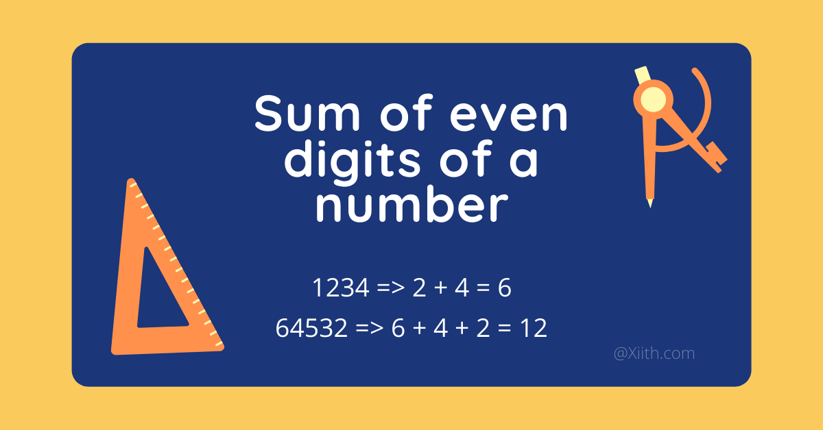 JavaScript Program to find the sum of even digits of a number